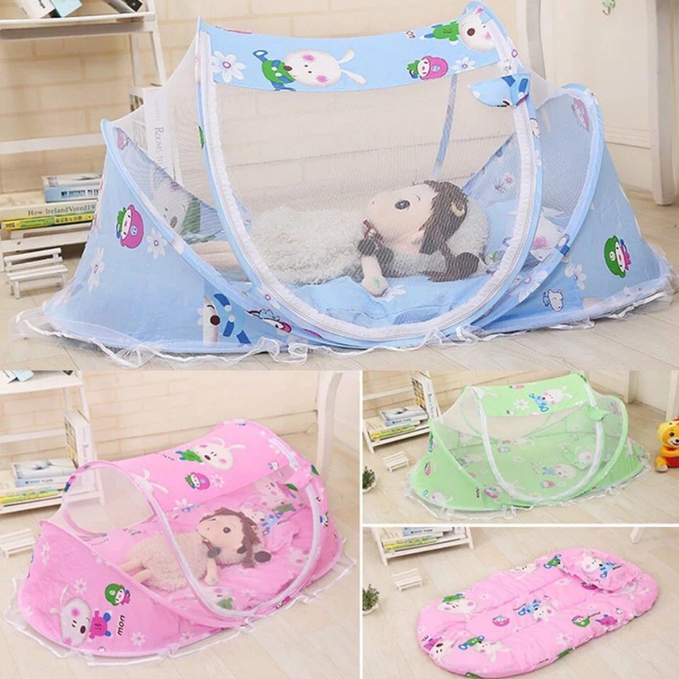 Summer folding baby mosquito net, baby mosquito net to send pillow fabric plus music Summer folding baby mosquito net, baby mosquito net to send pillow fabric plus music