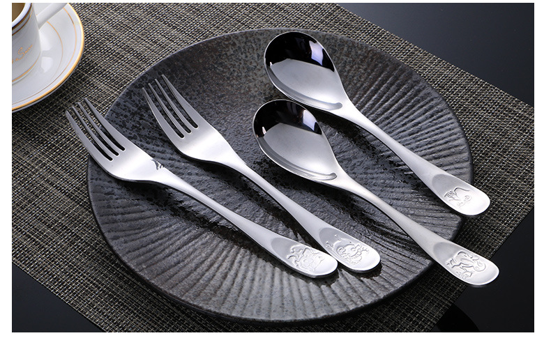 Stainless steel spoons cartoon thickened soup spoon for dinner spoon creative tableware with rice spoons Stainless steel spoons cartoon thickened soup spoon for dinner spoon creative tableware with rice spoons