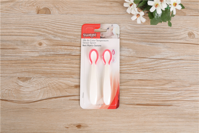 Baby Baby temperature change spoon cutlery with two spoons Baby Baby temperature change spoon cutlery with two spoons