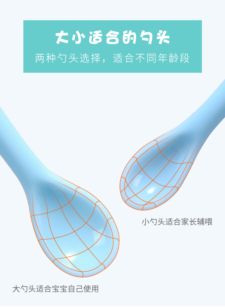 Manufacturer Direct Baby Spoons Deer Modeling Cartoon Spoons baby Feeding Tableware Spoons Training Spoons