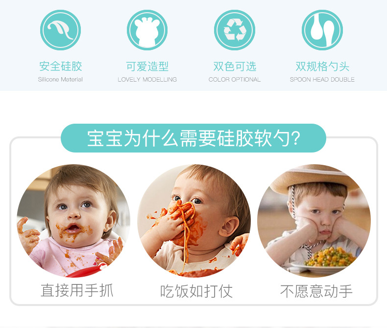 Manufacturer Direct Baby Spoons Deer Modeling Cartoon Spoons baby Feeding Tableware Spoons Training Spoons