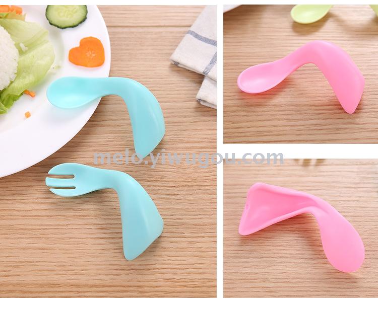 Baby tilting spoon, learning to eat training spoons, children fork spoons, baby utensils Baby tilting spoon, learning to eat training spoons, children fork spoons, baby utensils