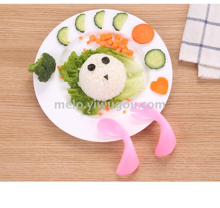 Baby tilting spoon, learning to eat training spoons, children fork spoons, baby utensils Baby tilting spoon, learning to eat training spoons, children fork spoons, baby utensils