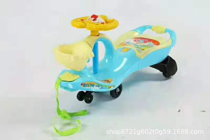 Baby Swing Car New Bobby Car Gifts Scooter with Music Anti-Rollover Luge Toy Car Wholesale