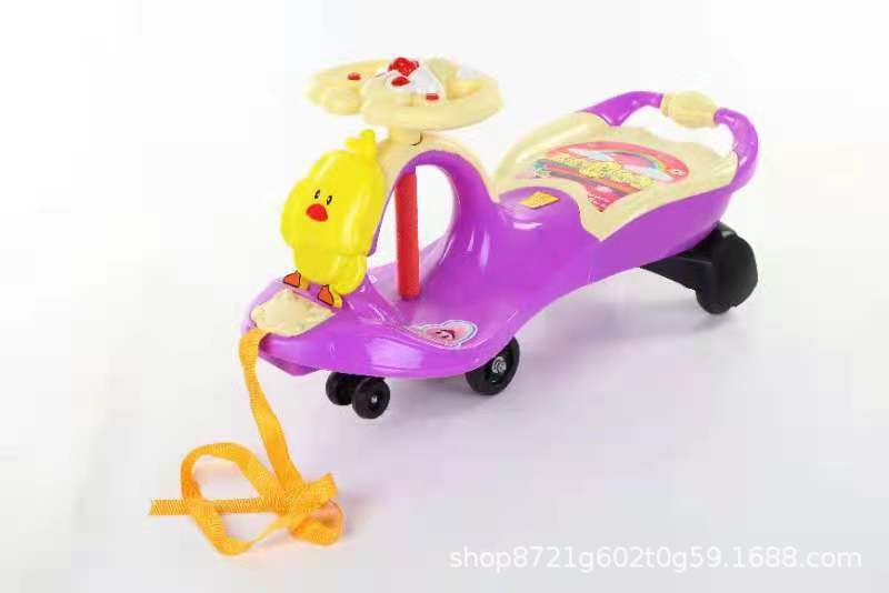 Baby Swing Car New Bobby Car Gifts Scooter with Music Anti-Rollover Luge Toy Car Wholesale