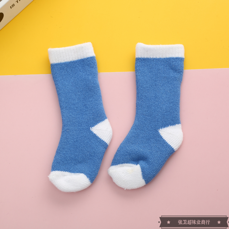 Newborn Infant Socks Cotton Autumn and Winter Thick Cotton Socks for Boys and Girls Newborn Child 0-March-1 Years Old