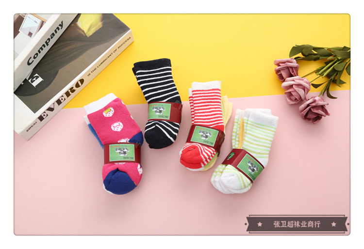 Newborn Infant Socks Cotton Autumn and Winter Thick Cotton Socks for Boys and Girls Newborn Child 0-March-1 Years Old