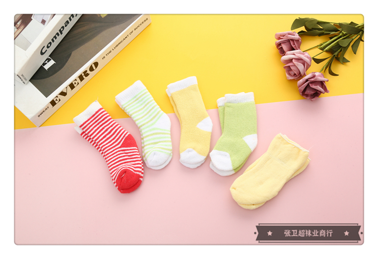 Newborn Infant Socks Cotton Autumn and Winter Thick Cotton Socks for Boys and Girls Newborn Child 0-March-1 Years Old