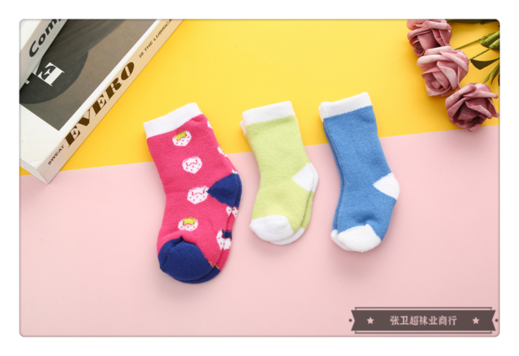 Newborn Infant Socks Cotton Autumn and Winter Thick Cotton Socks for Boys and Girls Newborn Child 0-March-1 Years Old