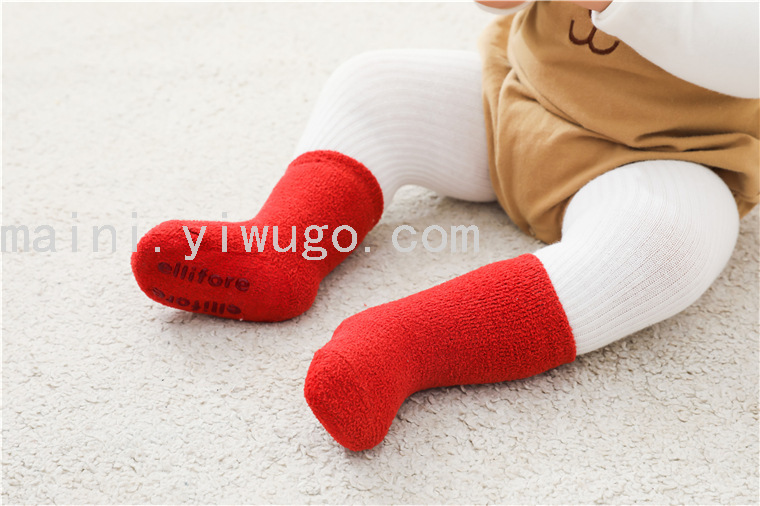 2021 Autumn and Winter Solid Color Baby Terry Tube Socks Coral Fleece Thickened Warm Floor Socks Non-Slip Infant Socks 2021 Autumn and Winter Solid Color Baby Terry Tube Socks Coral Fleece Thickened Warm Floor Socks Non-Slip Infant Socks