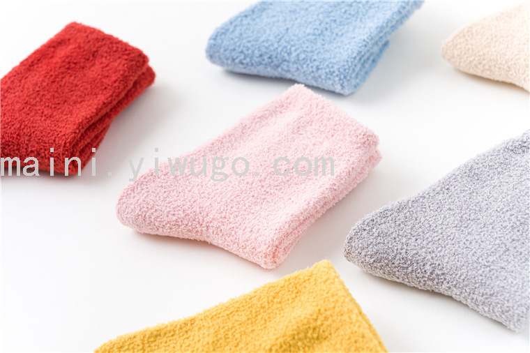 2021 Autumn and Winter Solid Color Baby Terry Tube Socks Coral Fleece Thickened Warm Floor Socks Non-Slip Infant Socks 2021 Autumn and Winter Solid Color Baby Terry Tube Socks Coral Fleece Thickened Warm Floor Socks Non-Slip Infant Socks