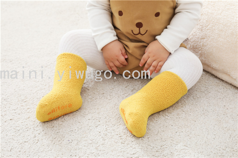 2021 Autumn and Winter Solid Color Baby Terry Tube Socks Coral Fleece Thickened Warm Floor Socks Non-Slip Infant Socks 2021 Autumn and Winter Solid Color Baby Terry Tube Socks Coral Fleece Thickened Warm Floor Socks Non-Slip Infant Socks