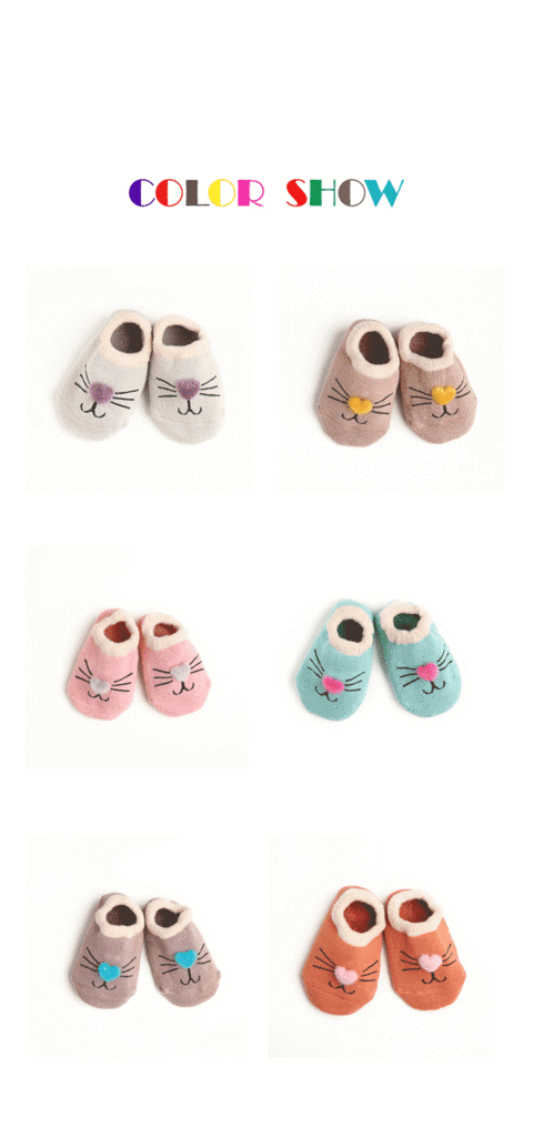 Autumn winter children socks floor socks cartoon animal full cotton wool loop thickened infant socks Autumn winter children socks floor socks cartoon animal full cotton wool loop thickened infant socks