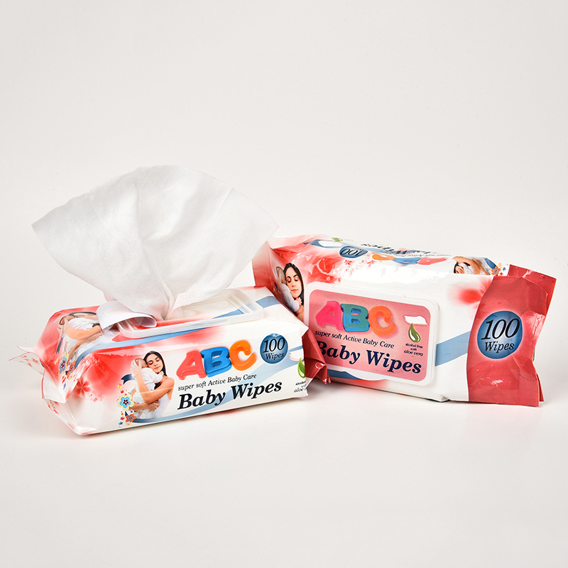 Manufacturer Disposable with Lid Wet Tissue Women&#039;s Cleansing Cotton Baby 100 Pieces Cleansing Wet Tissue