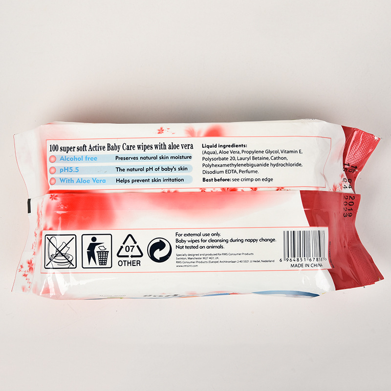 Manufacturer Disposable with Lid Wet Tissue Women&#039;s Cleansing Cotton Baby 100 Pieces Cleansing Wet Tissue