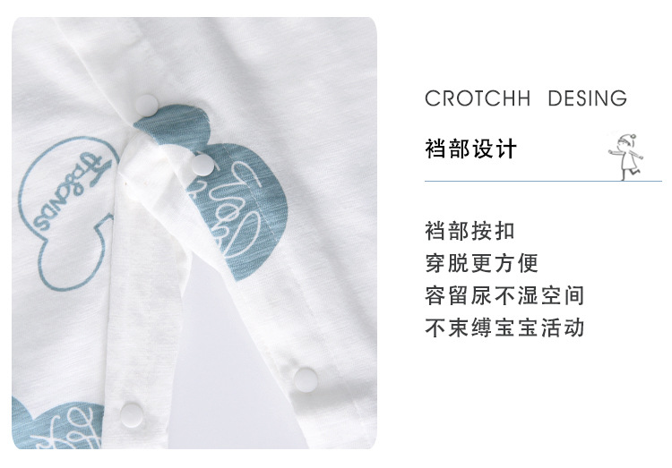 Cotton Baby Jumpsuit Romper Infant Clothing Summer Baby Clothes in Air-Conditioned Room Newborn Spring and Autumn Romper