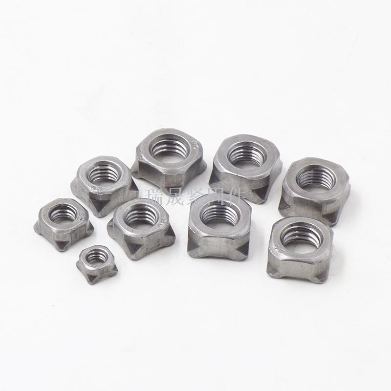 Carbon steel original square welding nut, four corner nut, spot welding nut, female Weld Nuts, four sides