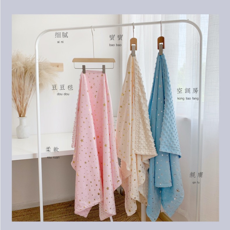 Baby Blanket Quilt Autumn and Winter Baby Blanket Printed Coral Fleece Air Conditioner Quilt Bean Blanket Whole Small