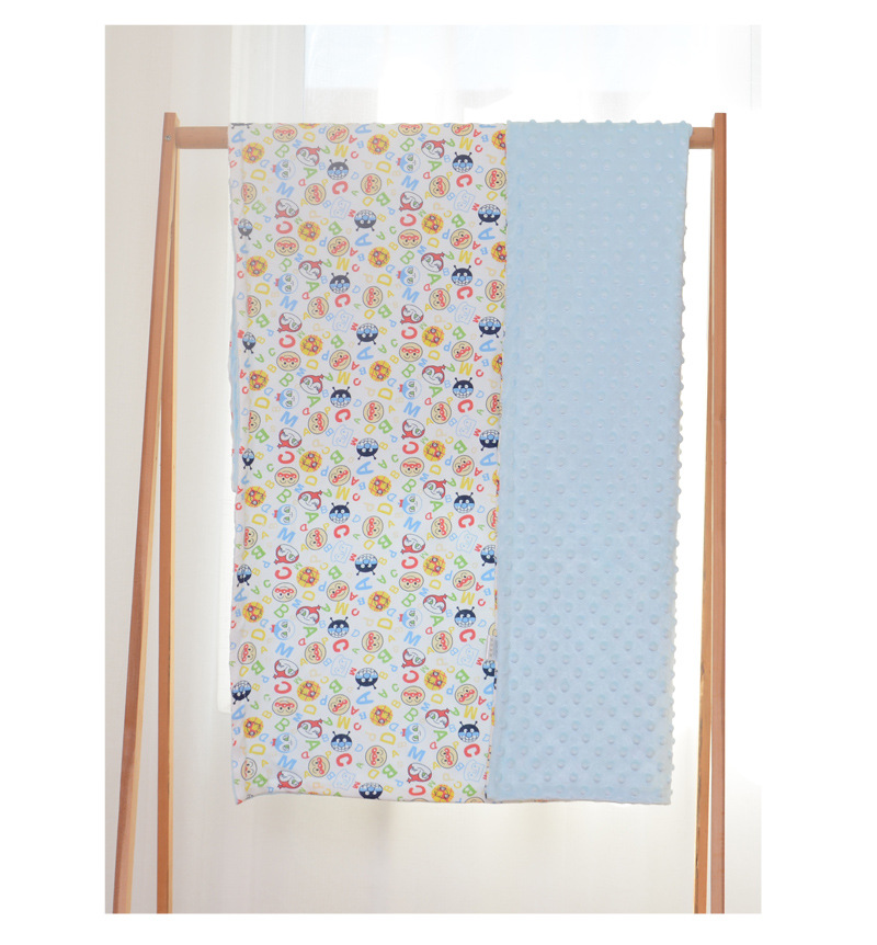 Baby Blanket Quilt Autumn and Winter Baby Blanket Printed Coral Fleece Air Conditioner Quilt Bean Blanket Whole Small