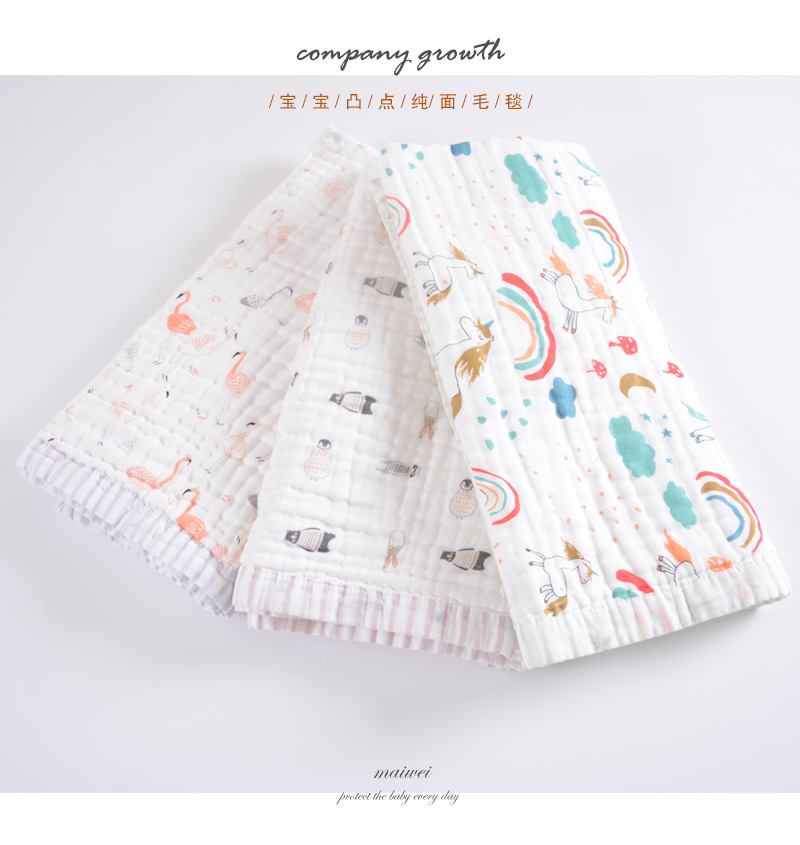 Baby Blanket Quilt Autumn and Winter Baby Blanket Printed Coral Fleece Air Conditioner Quilt Bean Blanket Whole Small