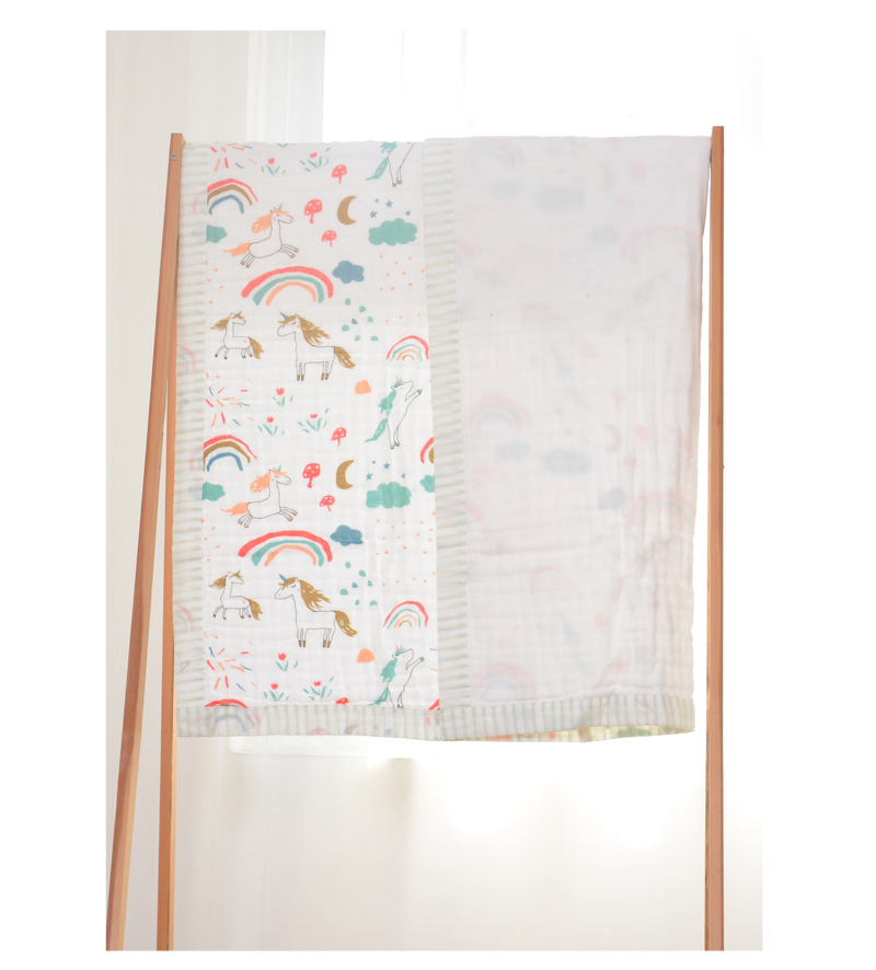 Baby Blanket Quilt Autumn and Winter Baby Blanket Printed Coral Fleece Air Conditioner Quilt Bean Blanket Whole Small