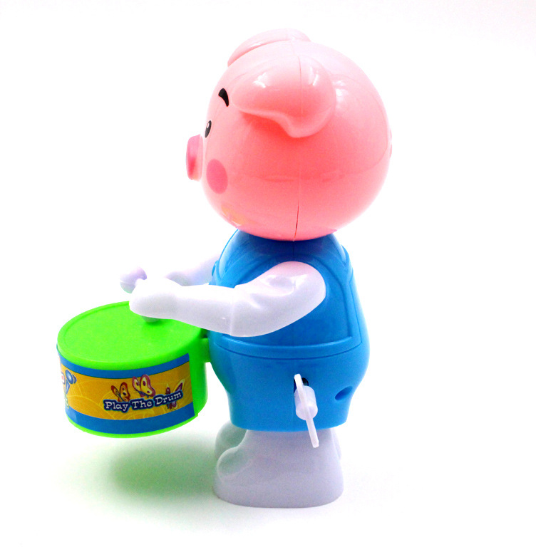 New Spring Drum Seaweed Pig Drum Winding Large Cartoon Pig Man Stall Night Market Children's Toys Wholesale New Spring Drum Seaweed Pig Drum Winding Large Cartoon Pig Man Stall Night Market Children's Toys Wholesale