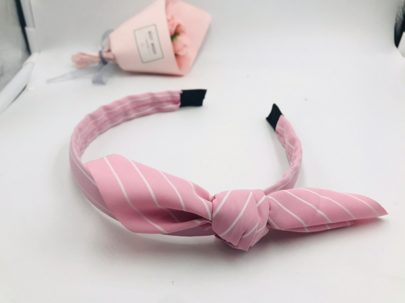 Seaweed Knot Shape Head Buckle Fabric Dot Stripe Headband Student Hair Clip Hairware Seaweed Knot Shape Head Buckle Fabric Dot Stripe Headband Student Hair Clip Hairware