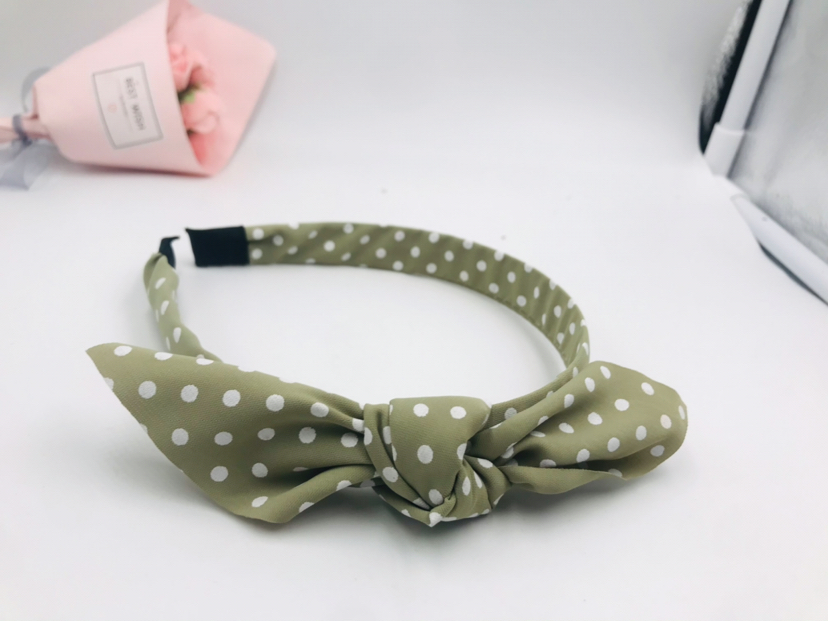 Seaweed Knot Shape Head Buckle Fabric Dot Stripe Headband Student Hair Clip Hairware Seaweed Knot Shape Head Buckle Fabric Dot Stripe Headband Student Hair Clip Hairware