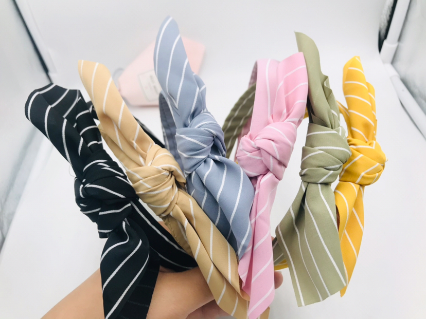 Seaweed Knot Shape Head Buckle Fabric Dot Stripe Headband Student Hair Clip Hairware Seaweed Knot Shape Head Buckle Fabric Dot Stripe Headband Student Hair Clip Hairware
