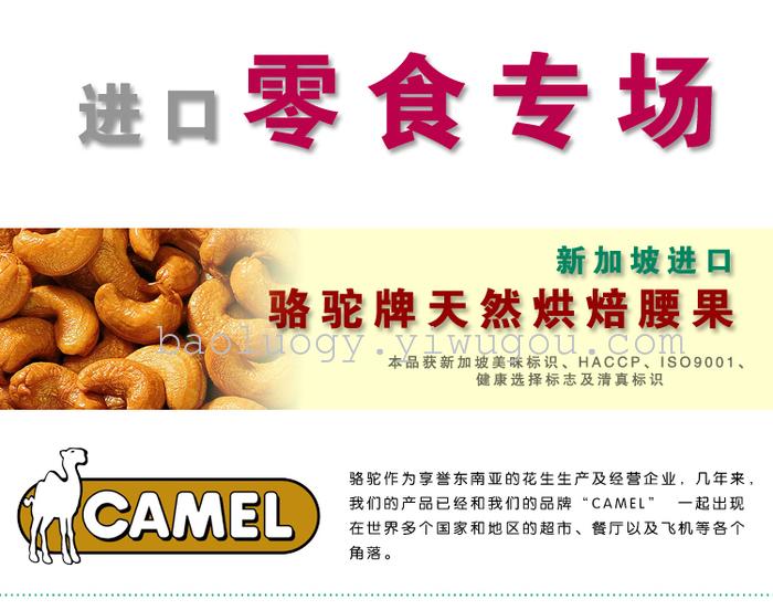 Singapore imported snacks, camel roasted cashew nuts, 150 grams
