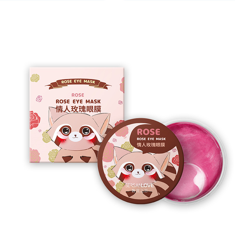 SERSANLOVE Rose Eye Mask Seaweed Moisturizing, Hydrating and Nourishing Fade Eye Bags Dark Circles Repair Gold Eyes Mask