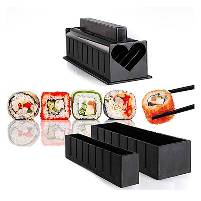 Spot Supply Wholesale Kimbap DIY Sushi Mold Three-Piece Set Rice Ball Making Mold Seaweed Sushi Machine Spot Supply Wholesale Kimbap DIY Sushi Mold Three-Piece Set Rice Ball Making Mold Seaweed Sushi Machine
