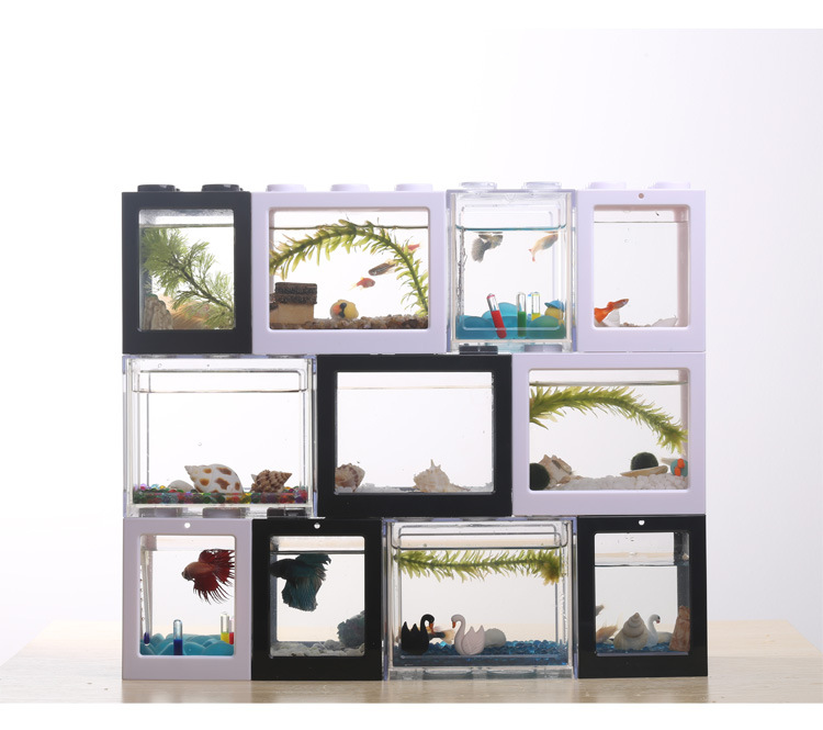 Box Cylinder Overlay Ecological Pot Building Blocks Betta Tank Seaweed Ball Spider Ant Small Mini Crawler Row Cylinder Box Cylinder Overlay Ecological Pot Building Blocks Betta Tank Seaweed Ball Spider Ant Small Mini Crawler Row Cylinder