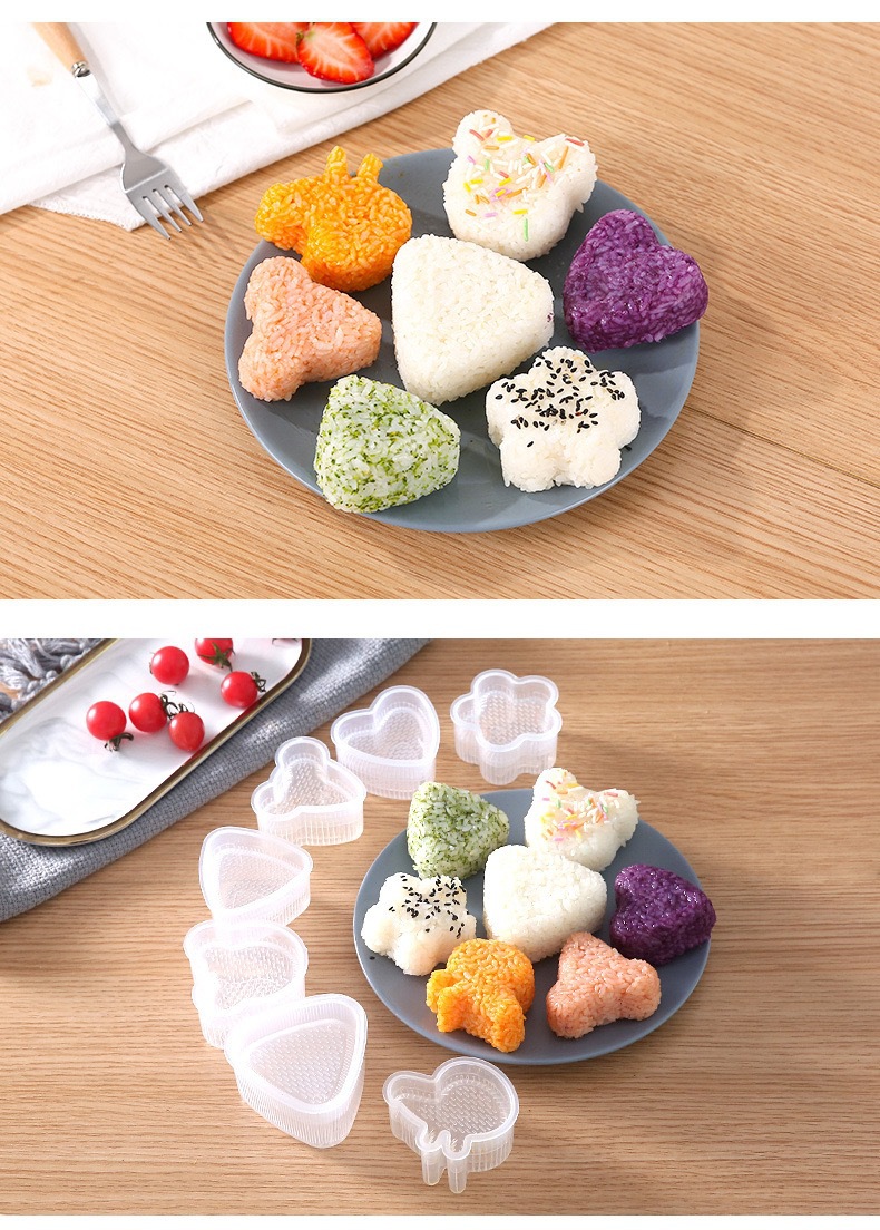 Creative Cartoon Shape Triangle Rice Ball Mold Household Children's Rice Bento Mold DIY Seaweed Sushi Mold Creative Cartoon Shape Triangle Rice Ball Mold Household Children's Rice Bento Mold DIY Seaweed Sushi Mold