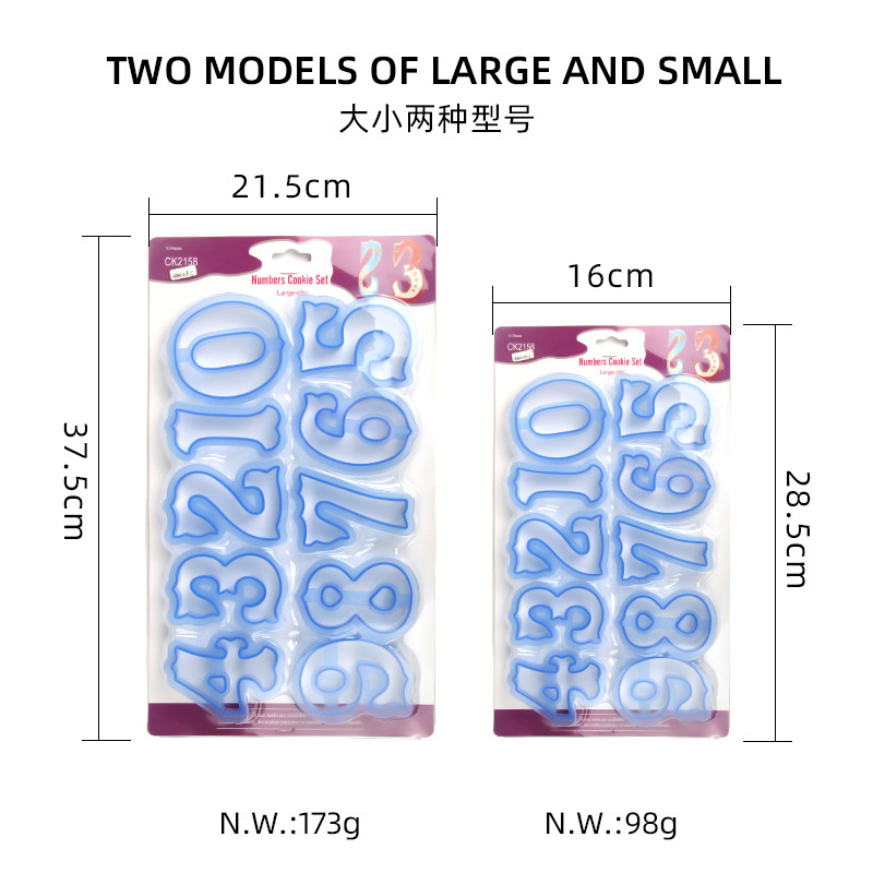 Biscuit Printing English Letters and Numbers Cutter Fondant Cake Chocolate Stencil DIY Baking Tool