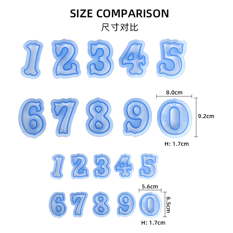 Biscuit Printing English Letters and Numbers Cutter Fondant Cake Chocolate Stencil DIY Baking Tool