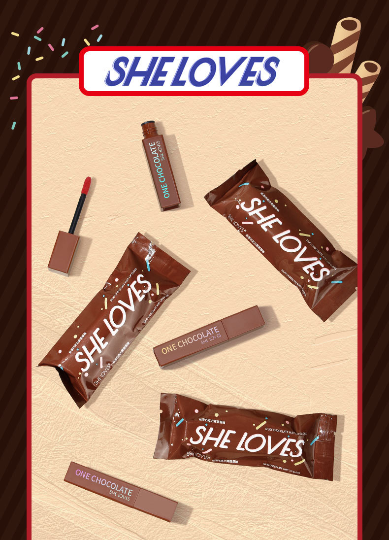 Spot Sheloves Chocolate Matte Lip Gloss Matte Non-Fading Lipstick Female Student Lip Glaze Lipstick Kit Spot Sheloves Chocolate Matte Lip Gloss Matte Non-Fading Lipstick Female Student Lip Glaze Lipstick Kit
