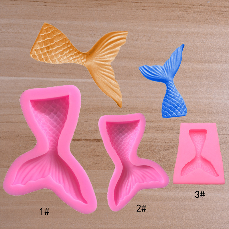 In Stock Wholesale 3 Models Fish Tail Mermaid Silicone Fondant Mold Cake Chocolate DIY Epoxy Tools In Stock Wholesale 3 Models Fish Tail Mermaid Silicone Fondant Mold Cake Chocolate DIY Epoxy Tools