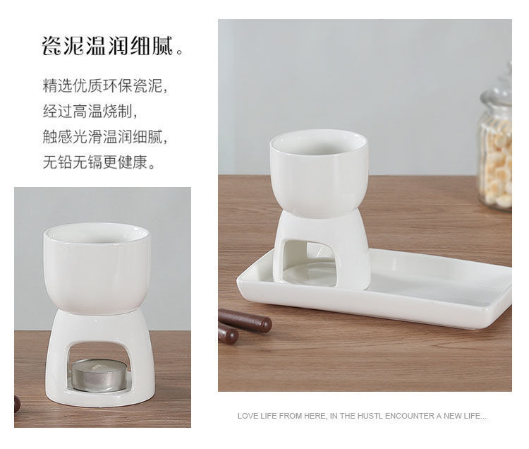 Creative Ceramic Chocolate Hot Pot Set Mini Household Melting Melting Furnace Cheese Ice Cream Fromage Hot Pot Stove Creative Ceramic Chocolate Hot Pot Set Mini Household Melting Melting Furnace Cheese Ice Cream Fromage Hot Pot Stove