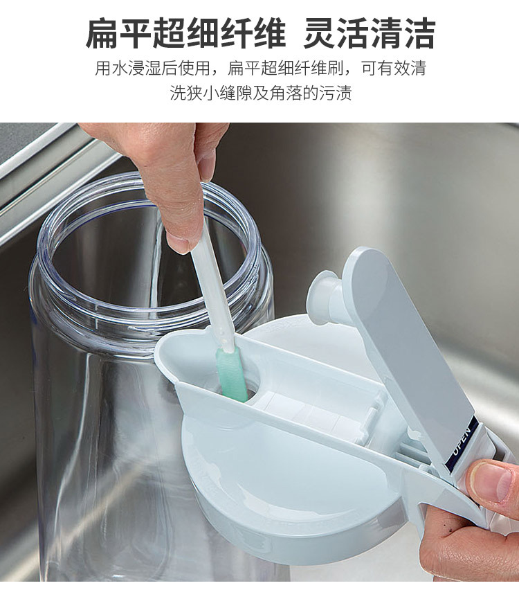 Japan Imported Thermal Insulation Cup Cover Gap Cleaning Brush Spout Feeding Bottle Nipple Rubber clean brush
