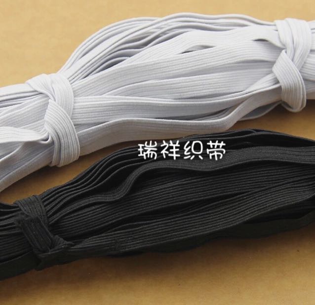 Imported Black and White Elastic Band Rubber Band Accessories 0.3-1.2