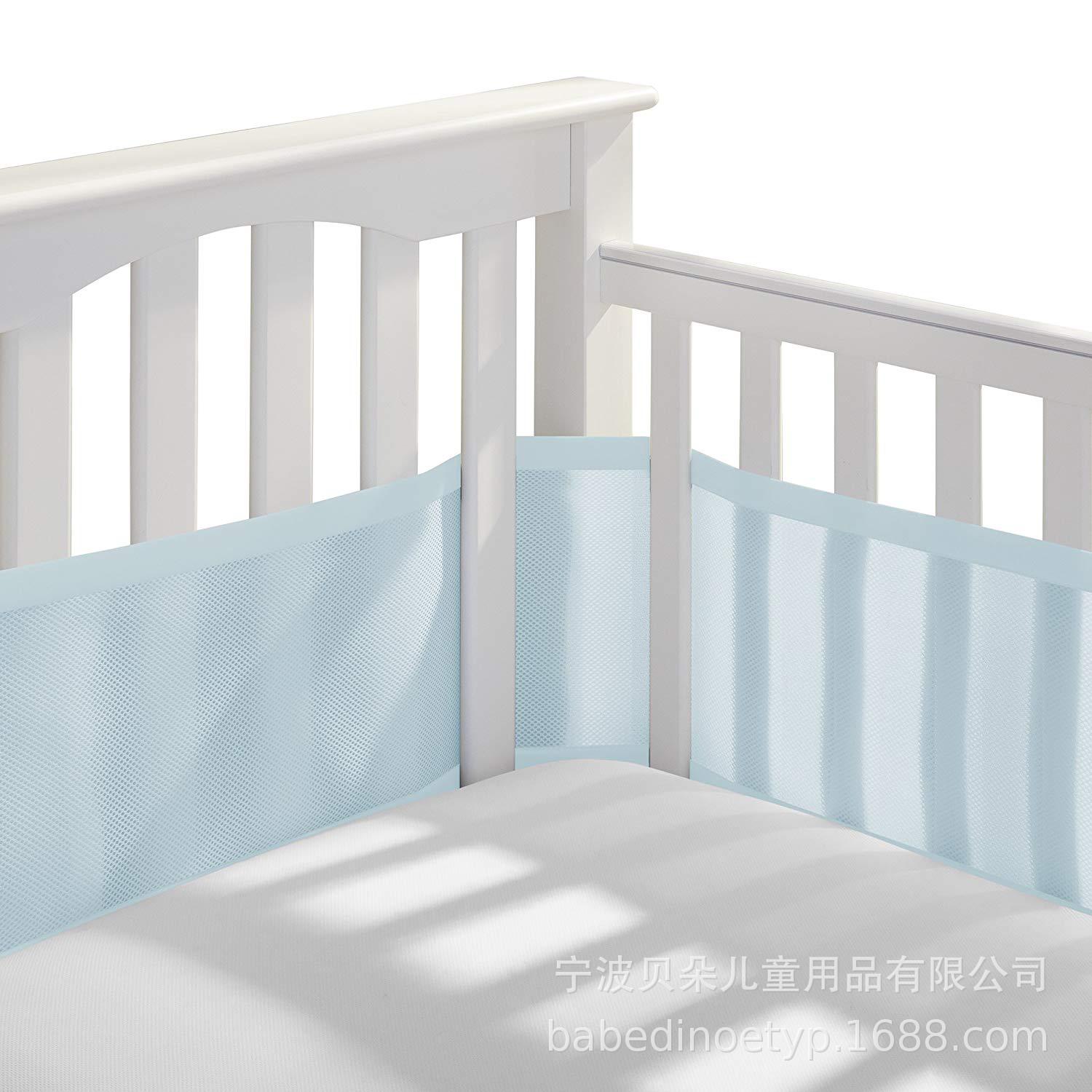 Baby Bed Fence Spring and Summer 3D Breathable Baby Anti-Collision Bedding Kit Removable and Washable  Anti Collision