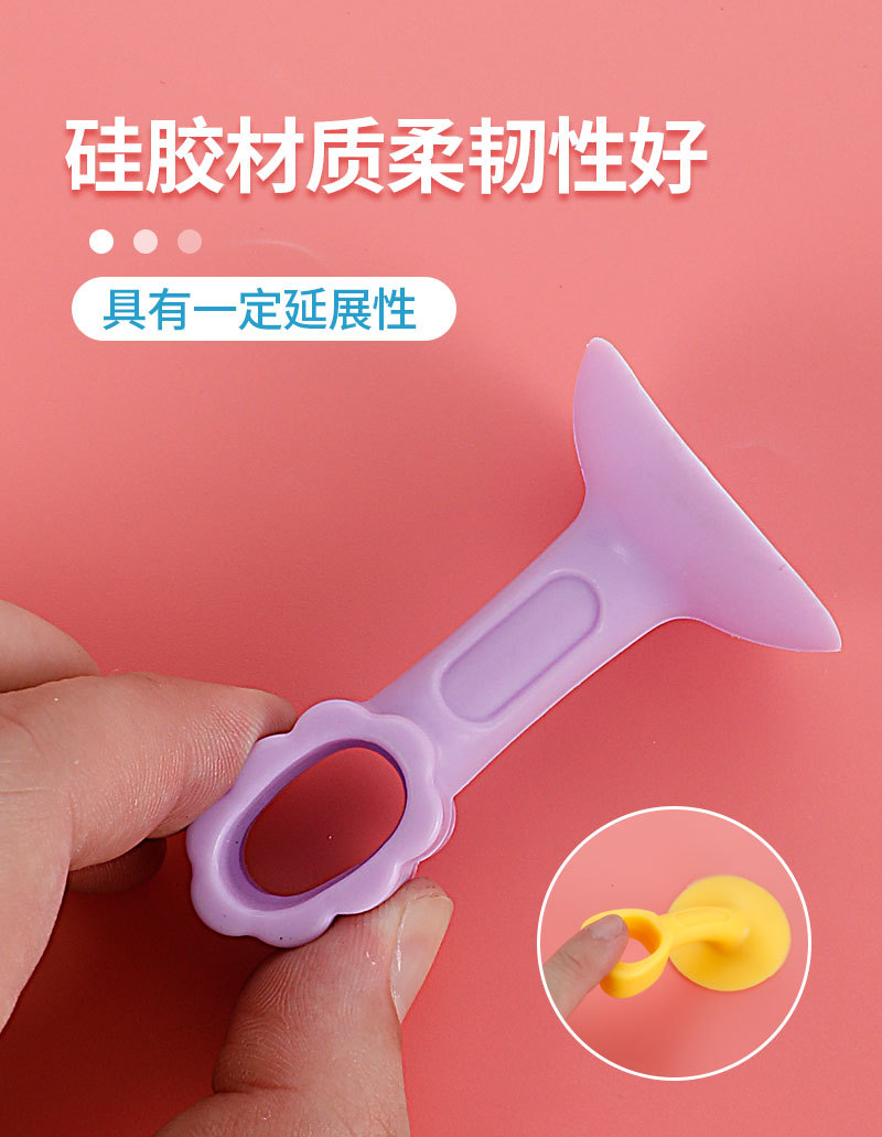 Silicone Door Stopper Anti-Collision Floor Knob Punch-Free Toilet Plastic Door Absorber Floor Mounted   Anti Collision