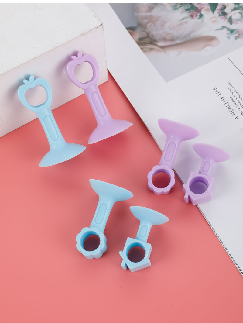 Silicone Door Stopper Anti-Collision Floor Knob Punch-Free Toilet Plastic Door Absorber Floor Mounted   Anti Collision