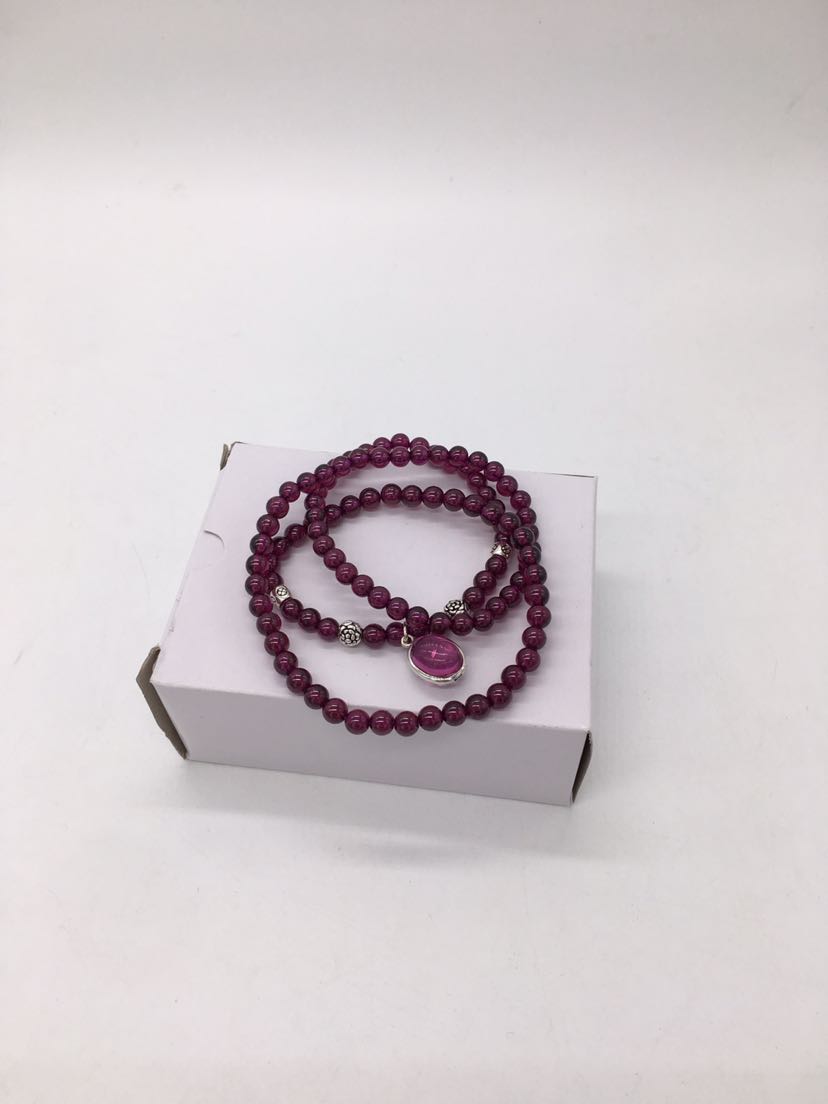 Brazilian imported purple ivory garnet bracelet necklace for ladies versatile fashion trend Brazilian imported purple ivory garnet bracelet necklace for ladies versatile fashion trend