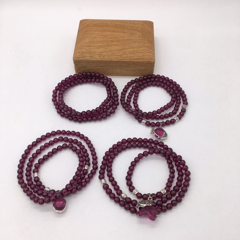 Brazilian imported purple ivory garnet bracelet necklace for ladies versatile fashion trend Brazilian imported purple ivory garnet bracelet necklace for ladies versatile fashion trend