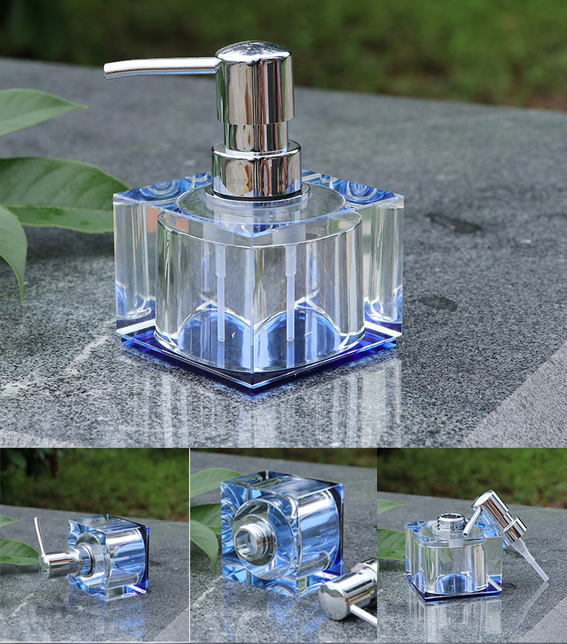 Hotel KTV crystal hand sanitizer bottle soap bottle glass hand sanitizer bottle shampoo bath lotion bottle Bathroom bath Hotel KTV crystal hand sanitizer bottle soap bottle glass hand sanitizer bottle shampoo bath lotion bottle Bathroom bath