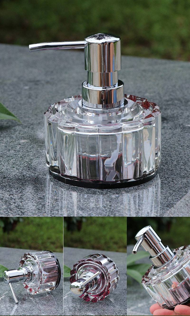 Hotel KTV crystal hand sanitizer bottle soap bottle glass hand sanitizer bottle shampoo bath lotion bottle Bathroom bath Hotel KTV crystal hand sanitizer bottle soap bottle glass hand sanitizer bottle shampoo bath lotion bottle Bathroom bath