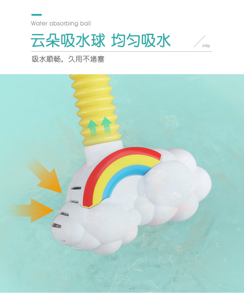 Elephant Cloud Electric Shower Small Elephant Shampoo Shower Kids Swimming Play Baby Bath Cross-Border Bathroom Toys