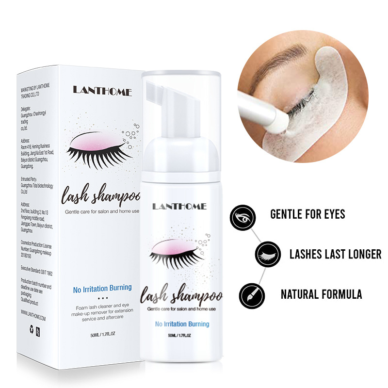 Lian Biquan Eyelash Shampoo Gentle Cleaning Eyelash Makeup Remover Mousse Foam Eyelash Shampoo